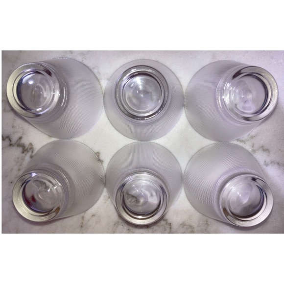 SIX Vintage Federal 1950’s Ribbed Norse Punch Glass Cups Mid Century Modern MCM - Picture 9 of 12